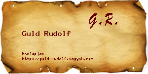 Guld Rudolf névjegykártya