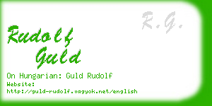 rudolf guld business card